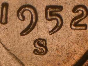 1952-S Repunched Mintmark RPM-017