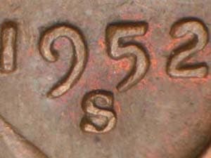 1952-S Repunched Mintmark RPM-020