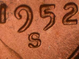 1952-S Repunched Mintmark RPM-022