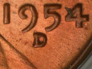 1954-D Repunched Mintmark RPM-004