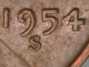 1954-S Repunched Mintmark RPM-002