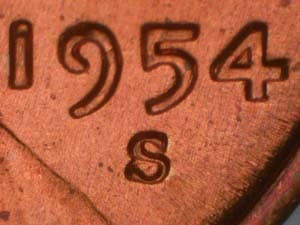 1954-S Repunched Mintmark RPM-011