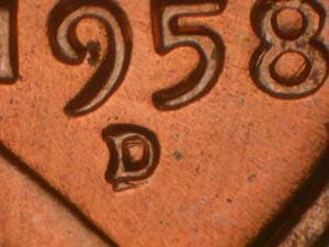 1958-D Repunched Mintmark RPM-001