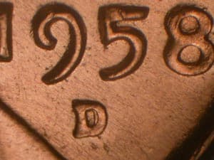 1958-D Repunched Mintmark RPM-003