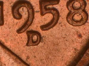 1958-D Repunched Mintmark RPM-009