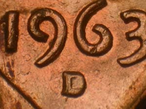 1963-D Repunched Mintmark RPM-007