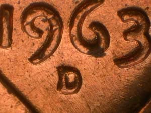 1963-D Repunched Mintmark RPM-017