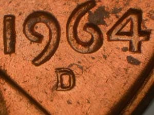1964-D Repunched Mintmark RPM-009