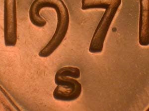 1971-S Repunched Mintmark RPM-010