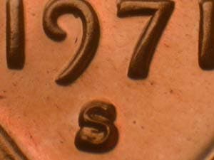 1971-S Repunched Mintmark RPM-012