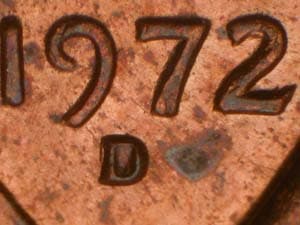 1972-D Repunched Mintmark RPM-006