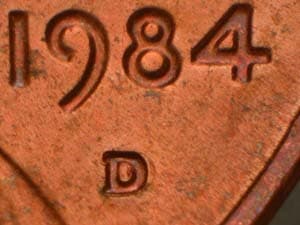 1984-D Repunched Mintmark RPM-001