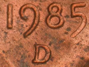 1985-D Repunched Mintmark RPM-003