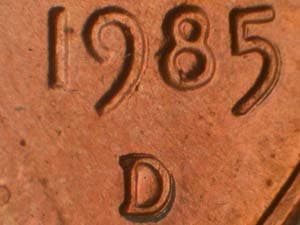 1985-D Repunched Mintmark RPM-004