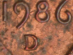 1986-D Repunched Mintmark RPM-003