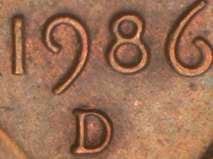 1986-D Repunched Mintmark RPM-011