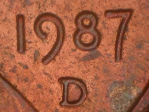 1987-D Repunched Mintmark RPM-007