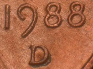 1988-D Repunched Mintmark RPM-002