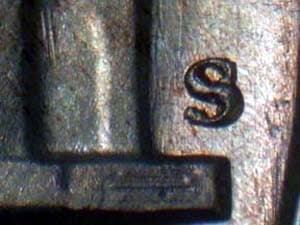 1951-S Repunched Mintmark RPM-003