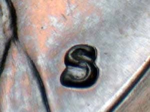 1972-S Repunched Mintmark RPM-001