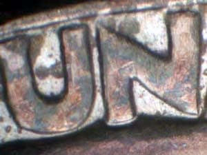 1957 Doubled Die Reverse DDR-007