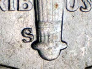 1946-S Repunched Mintmark RPM-012
