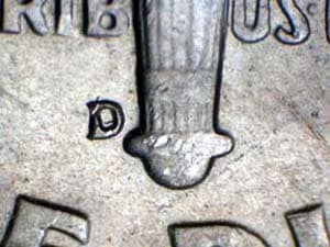 1947-D Repunched Mintmark RPM-002
