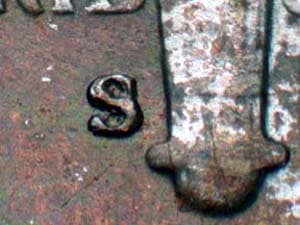 1950-S Repunched Mintmark RPM-006