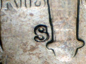 1951-S Repunched Mintmark RPM-006