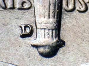 1957-D Repunched Mintmark RPM-001