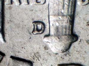 1958-D Repunched Mintmark RPM-002