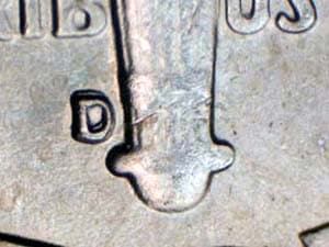 1964-D Repunched Mintmark RPM-001