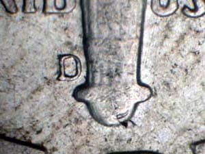 1964-D Repunched Mintmark RPM-008