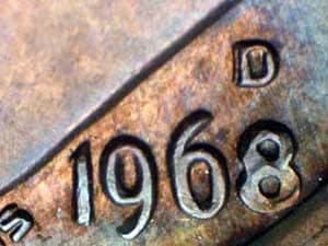1968-D Repunched Mintmark RPM-002