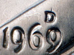 1969-D Repunched Mintmark RPM-001