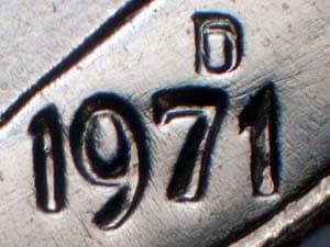 1971-D Repunched Mintmark RPM-001