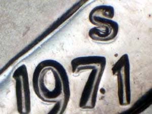 1971-S Repunched Mintmark RPM-005