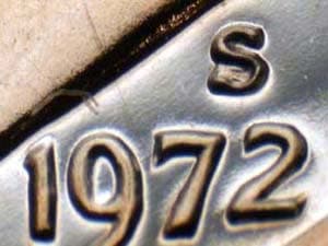 1972-S Repunched Mintmark RPM-001