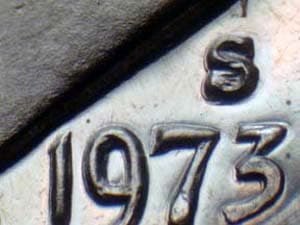 1973-S Repunched Mintmark RPM-001