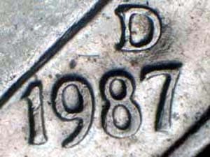 1987-D Repunched Mintmark RPM-002