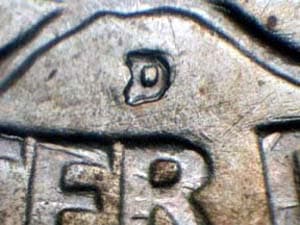 1960-D Repunched Mintmark RPM-001