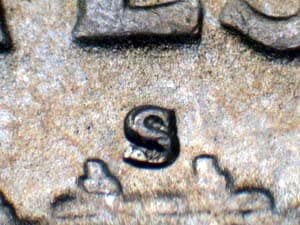 1951-S Repunched Mintmark RPM-003