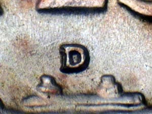 1952 (D) Half Dollar Repunched Mint Mark error coin