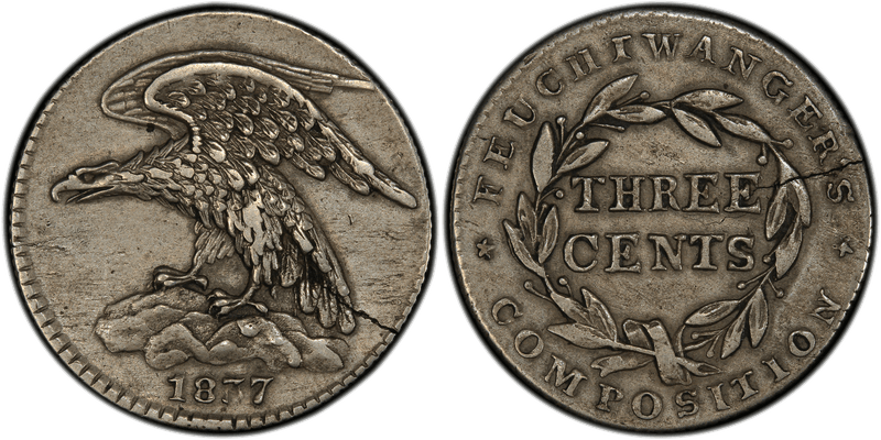 1837 Token HT-263, Feuchtwanger Composition Eagle