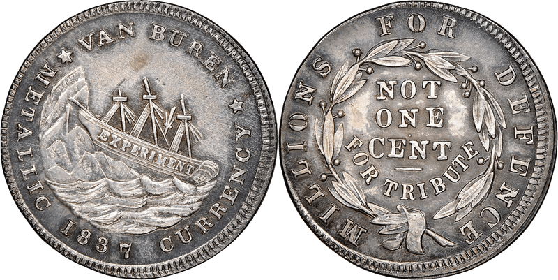 (1837) Token HT-54A, Van Buren - Not One Cent