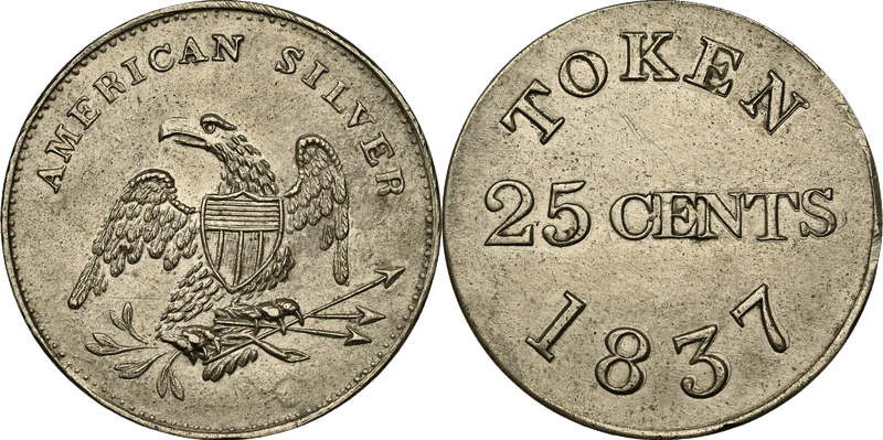 (1837) Token HT-74, Ship - Constitution