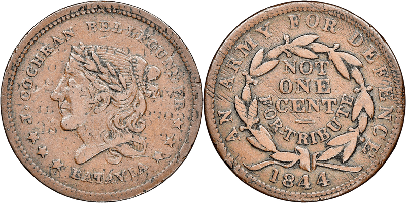 (1844) Copper Token HT-211, J. Cochran