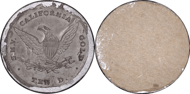 1850 DuBosq & Co. Ten Dollar - White Metal, K-4a
