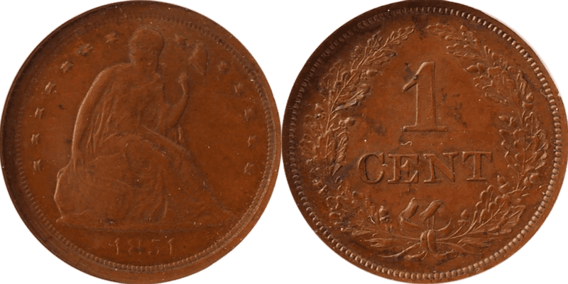1854 Brunk B-493, C.O. Beedle Cent