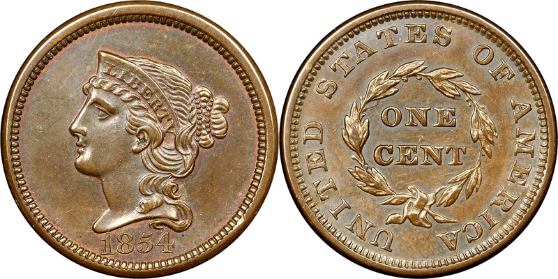 1854 Cent Pattern - J-160